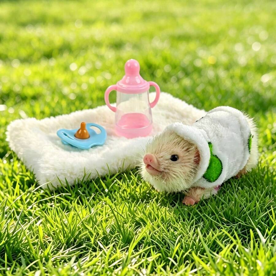 Realistic 12cm Reborn Pet Silicone Pig, Simulation Animal Model Toy Washable Companion Pigs Birthday Gifts - White - View 1