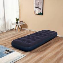 Portable Inflatable Camping Mat, Soft Flocked Durable PVC Air Cushion, Suitable For Single Person Travel And Picnic - Air Mattress - View 14