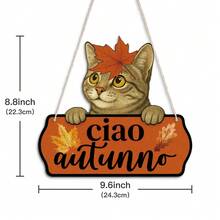 1件義大利語金句秋季木製掛飾裝飾牌 Ciao Autunno，居家牆面藝術裝飾，適合秋季節慶派對，送給朋友與家人的禮物 - 秋天 - 查看 8
