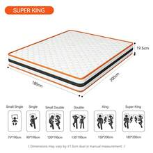 Hybrid Memory Foam & Spring Mattress | Medium Firm Feel With Open Coil Support | Orthopaedic Comfort & Pressure Relief | Hypoallergenic - Multicolor - View 12