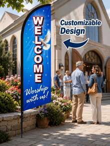 Custom Banner, Beach Flag - Personalized Logo/Design/Text - Customized, Outdoor Commercial Banner, Suitable For Events, Parties, Advertising Promotion, Outdoor Commercial Signage, Advertising Banner - Multicolor - View 6