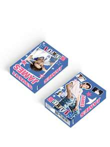 1pc 55pcs Zhao Yufan Laser Photo Cards, Celebrity Merchandise Self-Printed Card Box Set - Multicolor - View 9