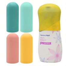 HJsubrtPlay Tampas de Garrafa de Silicone Multipeças, Essenciais de Viagem para Mulheres e Homens, Artigos de Toalete em Tamanho de Viagem, Essenciais de Cruzeiro, Acessórios de Bagagem, Necessidades de Viagem, Mangas Elásticas Seladas à Prova de Vazamento - A - Visão 15