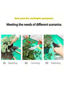 1/4件防水園藝墊,可折疊植物換盆墊,附按扣角,室內外盆栽土壤墊,多肉植物便攜種植工作台,園藝配件,戶外園藝裝飾,居家園藝,陽台,露台,園藝用品 - 加厚升級款 - 查看 8