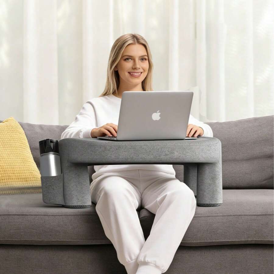 1 pieza Almohada de soporte para lectura en la cama con bolsillo lateral de almacenamiento, espuma suave ergonómica curva y multifunción - Multicolor - Ver 1