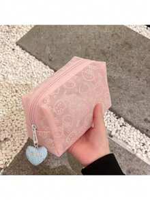 SANRIO All Cat Embossed Transparent Mesh Makeup Bag, Wide Zipper Opening For Easy Access, Lightweight Mesh Material Doesn't Add To Bag Weight, Suitable For School Daily Touch-Ups And Weekend Travel Makeup Storage - Multicolor - View 2