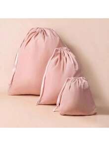 Oxford Cloth Dust-Proof Storage Bag With Drawstring Closure, Protective Pouch For Clothes, Garments, Towels, Data Cables, Small Fabric Bag, 3 Sizes (S/M/L), Washable And Reusable - Multicolor - View 2