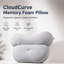 1 Pc Split Combined Butterfly Memory Foam Pillow, Pressure Relief Cervical Lumbar Support Multi-Functional Spine Support Pillow - Multicolor - View 1