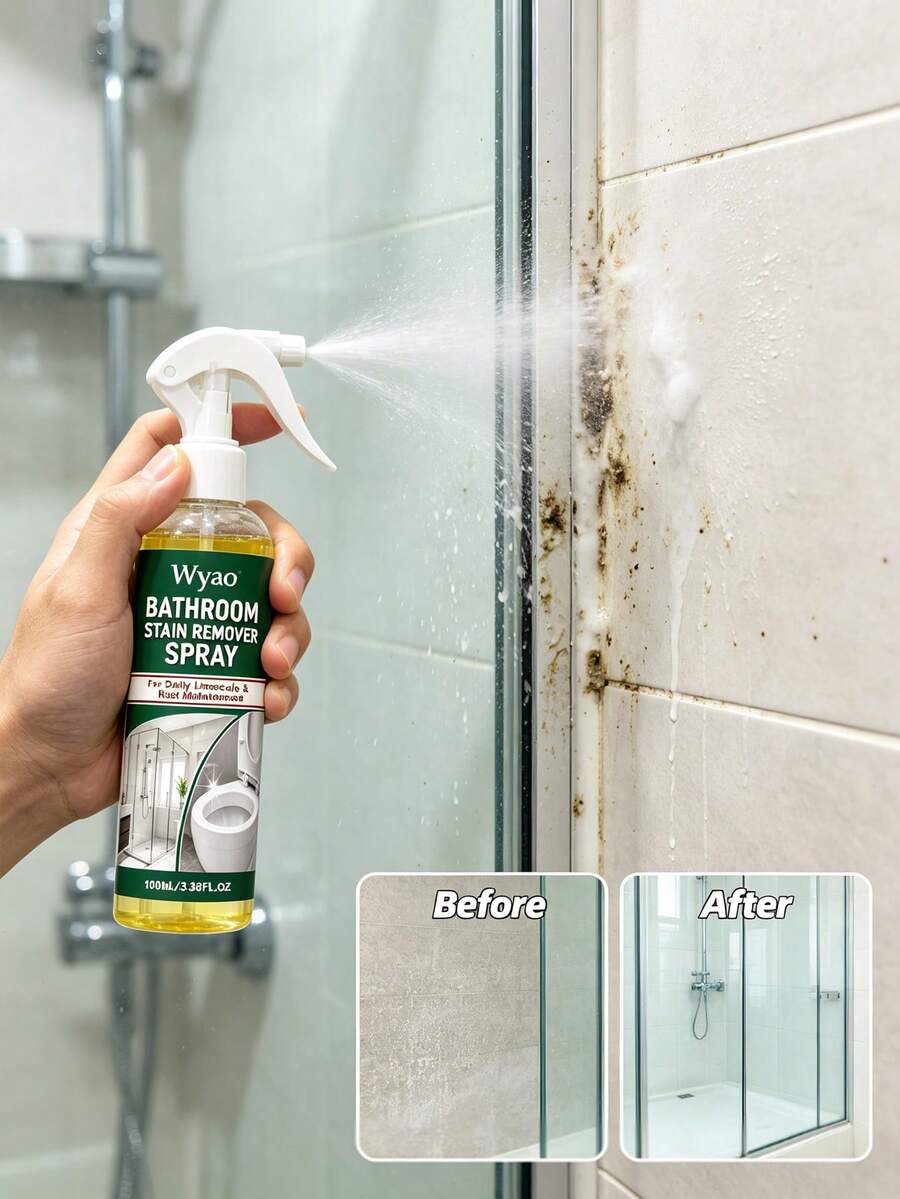 OUHOE 3/2/1PC Bathroom Cleaner, Household Tile Bathtub Limescale Remover Bathroom Glass Descaler Multi-Purpose Cleaning Agent, Multi-Purpose Oxalic Acid Cleaner, Cleans Surface Dirt Rust Stains Kitchen Bathroom Cleaning Brightening, Gift For Family And Friends Holiday (Random New And Old Style)