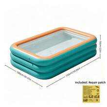 1pc Inflatable Swimming Pool, Made Of Durable PVC Material, Indoor Outdoor Dual Use, Perfect For Family Gatherings, Summer Pool Parties, Ideal Holiday Gift For Families - A - View 4