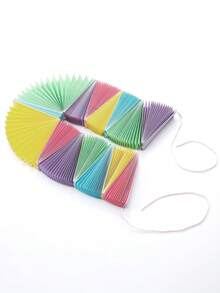 Rainbow Fan Garland Party Decor Pastel Rainbow Paper Fan Banner Colorful Party Decoration For Birthday Wedding Bridal Shower Bachelorette Baby Shower - Multicolor - View 9