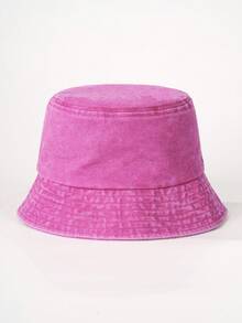 1pc Unisex Solid Color Plain Bucket Hat, Sun Protection, Breathable, New Versatile Style, Suitable For Outdoor Leisure And Sunshade Wear - Bucket Hat - View 21