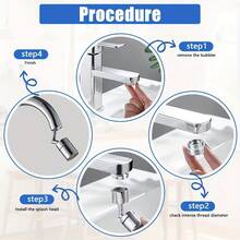 Bộ 4 đầu nối chuyển đổi vòi nước M24 sang M22, M22 sang M16, M22 sang M18, M22 sang M20 cho vòi bếp và vòi phòng tắm - A - Xem 10