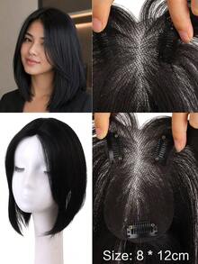 Synthetic Hair Top Natural-Looking Invisible Hand-Woven Seamless Clip-In Bangs Hair Piece Hair Clip For Women, Halloween - Multicolor - View 15