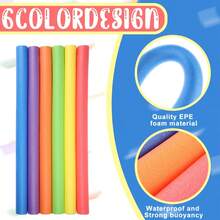 Multi-Color Foam Swimming Sticks Solid Foam Swimming Sticks Soft Buoyancy Sticks Flexible Swimming Sticks Floating Pool Party Accessories Beach Gear Water Sports Equipment - Multi-colored Sponge Sticks - View 1