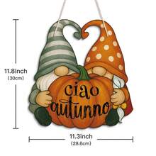 1件義大利語金句秋季木製掛飾裝飾牌 Ciao Autunno，居家牆面藝術裝飾，適合秋季節慶派對，送給朋友與家人的禮物 - 秋天 - 查看 7