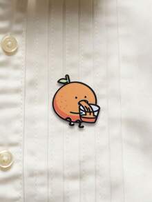 Bros Enamel Jeruk Lucu Minum Jus Kartun Kawaii Buah Pin Logam untuk Ransel Jaket - Jeruk - View 5