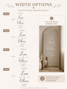 Custom Mirror Sticker Wedding Seating Chart Sticker - Wedding Signage Decoration DIY Wedding Sticker - Seating Chart Mirror Sticker Welcome To Wedding Mirror Sticker - Custom Mirror Letter Sticker - Happy Wedding - Wedding Decoration/Modern Wedding Welcome Sign - Multicolor - View 7