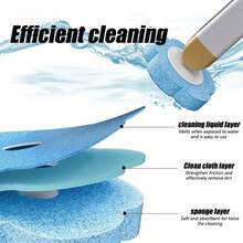 Disposable Toilet Cleaning Brush, 2026 Model Disposable Toilet Brush Cleaning System, Includes Fragrant Replacement Brush Heads, Dirt-Free Disposable Toilet Cleaning Brush Handle, Suitable For Toilet Bowls - Blue Ocean Replacement Brush Head (Handle Base Not Included) - View 5