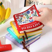 A7 Square Blank Notebook, Portable Notebook, Ins Style Fresh Floral Design, Thick 100g Paper, Sketching, Drawing, Check-In, Stamping, Daily Planner - Square - View 1