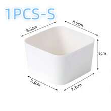 1/4/6/8/9/11pcs Desktop Cosmetic Storage Box Set, Combination Transparent Plastic Drawer Organizer Set, Transparent Vanity Storage Box, Exquisite Storage Box, Desktop Drawer Divider Organizer And Storage Bin, Suitable For Kitchen, Bedroom, Bathroom, Office Cosmetics, Jewelry, Small Tools, Party Desktop Drawer Decoration - White - View 19