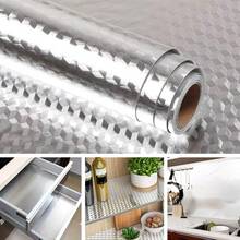 2PCS High-Quality Aluminum Foil Protective Film For Kitchen Walls, Fire-Resistant, Heat-Resistant, Perfect For Cabinets And Countertops - View 7