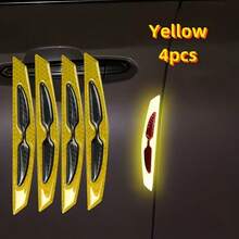 4pcs Car Door Edge Anti-Scratch Reflective Strips, Bumper Anti-Collision Warning Safety Sticker - Classic - View 15