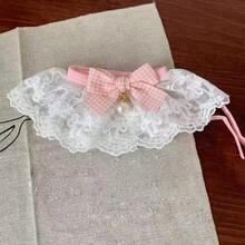 1pc Cute Cat Bow Collar, Detachable, Floral Pattern, Elegant Design, With Bell, Suitable For Indoor Cats, Kittens, Small Dogs, Puppies And Other Small Pets, Cat Accessories - Multicolor - View 9