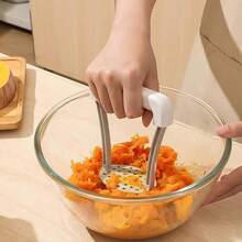 Triturador de Papas, Triturador de Papas de Acero Inoxidable de Alta Resistencia con Asa, Ideal para Guacamole, Frutas, Aguacate, Frijoles y Más, Apto para Lavavajillas QGZG - 1 - Ver 1