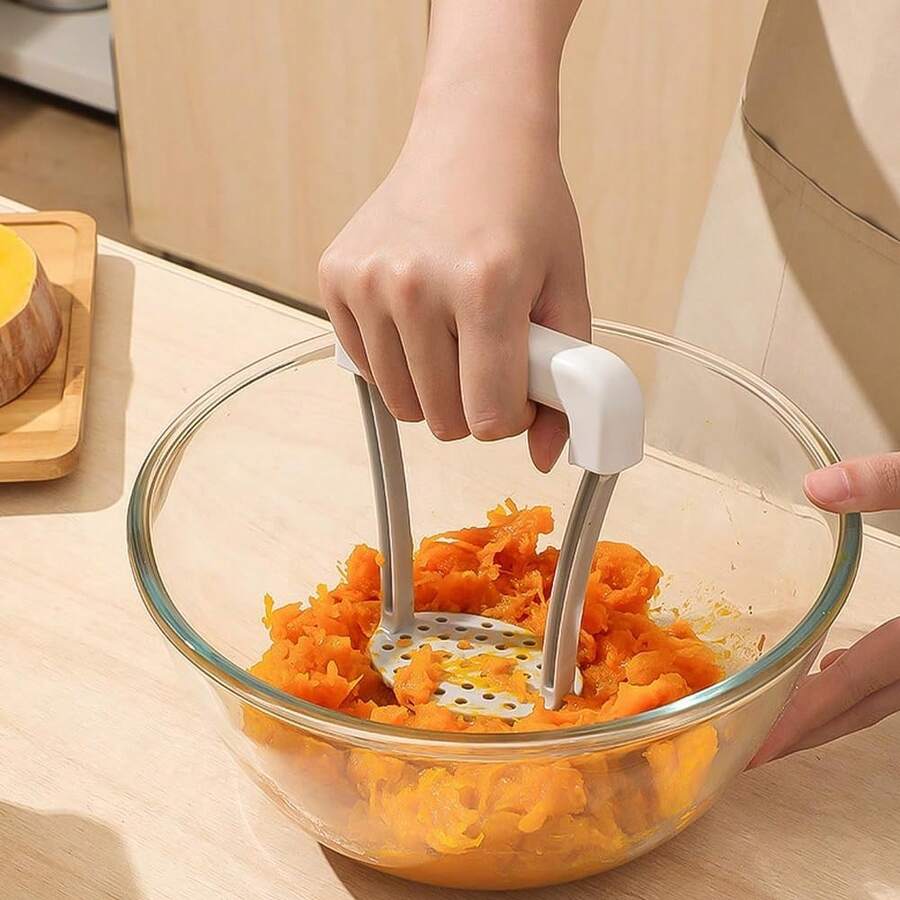 Triturador de Papas, Triturador de Papas de Acero Inoxidable de Alta Resistencia con Asa, Ideal para Guacamole, Frutas, Aguacate, Frijoles y Más, Apto para Lavavajillas QGZG - 1 - Ver 1