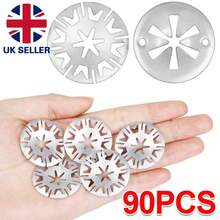 90-PCS Auto Heat Shield Clips Car Exhaust Metal Locking Star Washers Fixing UK - A - View 2