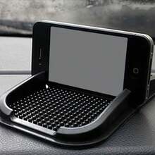 1PC Black Car Dashboard Anti-Slip Mat, Heat Resistant, Non-Slip, Securely Holds Phone And Miscellaneous Items Without Sliding - 1pc Non-slip Phone Stand Mat - View 9