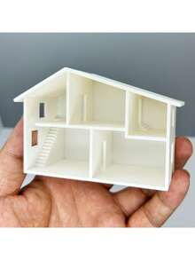 Miniature Dollhouse, Mini Model House Frame, Fun Decoratable Tiny Room (Decorations Not Included) DIY Garden Decoration - A - View 6
