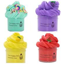 100ml Arcilla de unicolor con Forma de Piruleta de Fruta, Arcilla de Ramen, Arcilla de Algodón, Slime, Arcilla Poke Juguete Anti-Estrés, Adecuado para Fiesta, Reunión, Cumpleaños, Regalo de Vuelta a la Escuela, Regalo de Cumpleaños, Favor de Fiesta, Adolescentes, Juguete de Slime para Niños, Regalo de Navidad, Acción de Gracias, Relleno de Calcetín Navideño, Compañero de Clase, Regalo para Familia y Amigos, Favor de Fiesta Festiva, Regalo de Pascua - Multicolor - Ver 17