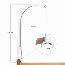 Sonajero colgante para cuna de bebé, soporte giratorio con clip para cama, juguete colgante para cochecito, accesorio para cuna. - BLANCO - Ver 5