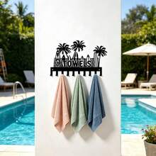Pool Wall Towel Hook, Bathtub Accessory Towel Rack, Pool Bathroom Towel Rack, Bathrobe Storage Rack, Towel, Bathrobe, Coat, Swimsuit Organizer Hook, Ideal Christmas, Thanksgiving, Halloween, Birthday, Housewarming Gift - View 5