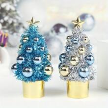 1 buah Hiasan Meja Pohon Kerucut Pita Warna-warni untuk Suasana Natal, Perlengkapan Pesta, Dekorasi Pohon Natal Mini, Ornamen Pohon Natal, Hadiah Natal untuk Teman, Orang Tua, dan Anak-anak - MultiWarna - View 10