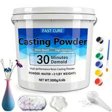3KG/1.2KG/600g Perfect Cast Mold Casting Powder, Resin Gypsum Craft Powder, Fast-Curing Plaster, Water-Based Material For DIY Sculptures, Jewelry Making, Crafts & Models. - Plaster - View 1