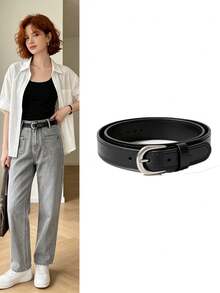 New Retro Hong Kong Style Belt, Soft Slim Fit Belt, Versatile Women's Set With Pants And Shoulder Straps - Multicolor - View 1