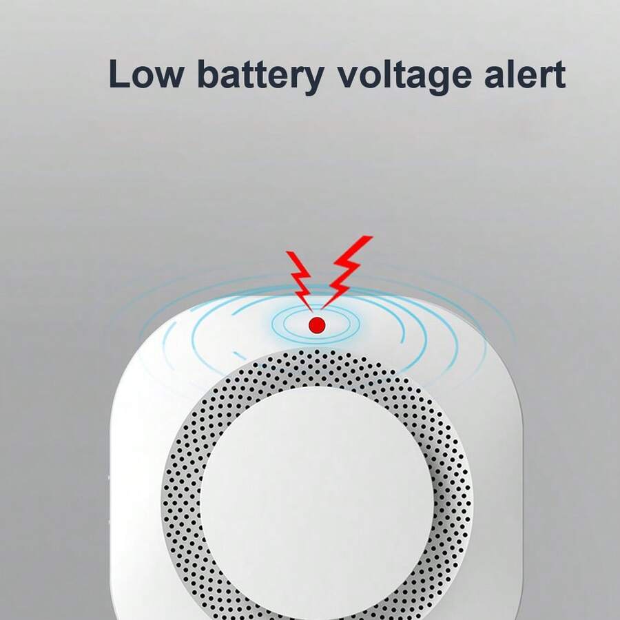 Detector, Battery Photoelectric Detector with Test Button and Low Battery Signal, Small Alarm for Home, Bedroom; Compatible - Weiss - Übersicht 1