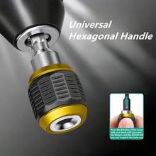 60mm Large Head Hex Shank Quick Release Adapter, Self-Locking Pop-Up Drill Bit Converter Connector For 3-Jaw Electric Drill Chuck Industrial - Multiple Styles - View 3