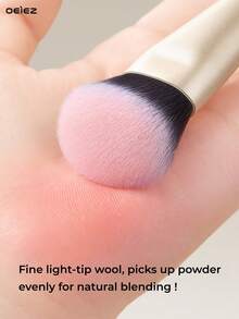 OEIEZ Angled Wool Blush Brush, Ultra-Fine Soft Bristles, Contoured Fit To Face Shape, Natural Blending, Suitable For Beginners - Multicolor - View 3