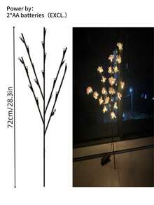 1件櫻花枝LED燈，USB供電，8種閃爍模式，柔軟可彎曲，適用於室內外，客廳、臥室、牆面，婚禮裝飾、派對氛圍燈，情人節、生日與畢業禮物 - 彩色 - 查看 14