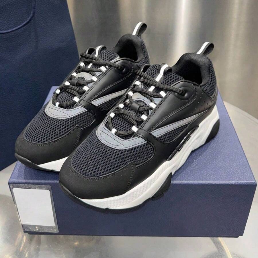 New CD Sneakers, Dad Shoes For Couples, Retro-Style Platform Sneakers, Breathable And Versatile - 05黑白 - 查看 1