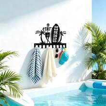 Pool Wall Towel Hook, Bathtub Accessory Towel Rack, Pool Bathroom Towel Rack, Bathrobe Storage Rack, Towel, Bathrobe, Coat, Swimsuit Organizer Hook, Ideal Christmas, Thanksgiving, Halloween, Birthday, Housewarming Gift - View 11