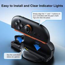 HONCAM Gaming Mouse Grip For Switch 2 Joycons, Switch2 Accessories For NS2 Controllers, Portable Mouse Grip For Joy Con, Black, 2 Packs - View 4