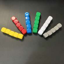 Easytoday 10 buah Dadu Kosong 2,2cm/0,87 inci DIY Set Dadu 6 Warna Sudut Bulat Akrilik Papan Dadu 6 Sisi untuk Menulis Permainan Hiburan - MultiWarna - View 7