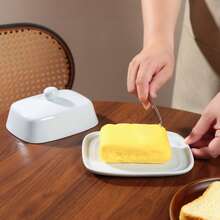 Ceramic Butter Dish With Lid, Keeps And Fresh, Durable Butter Tray For Daily Home Use, Dishwasher And Refrigerator , Kitchen Home Gift - View 7