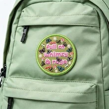 1件趣味鄉村風蝴蝶蘑菇刺繡布貼 衣物裝飾刺繡布貼配件 - A - 查看 7
