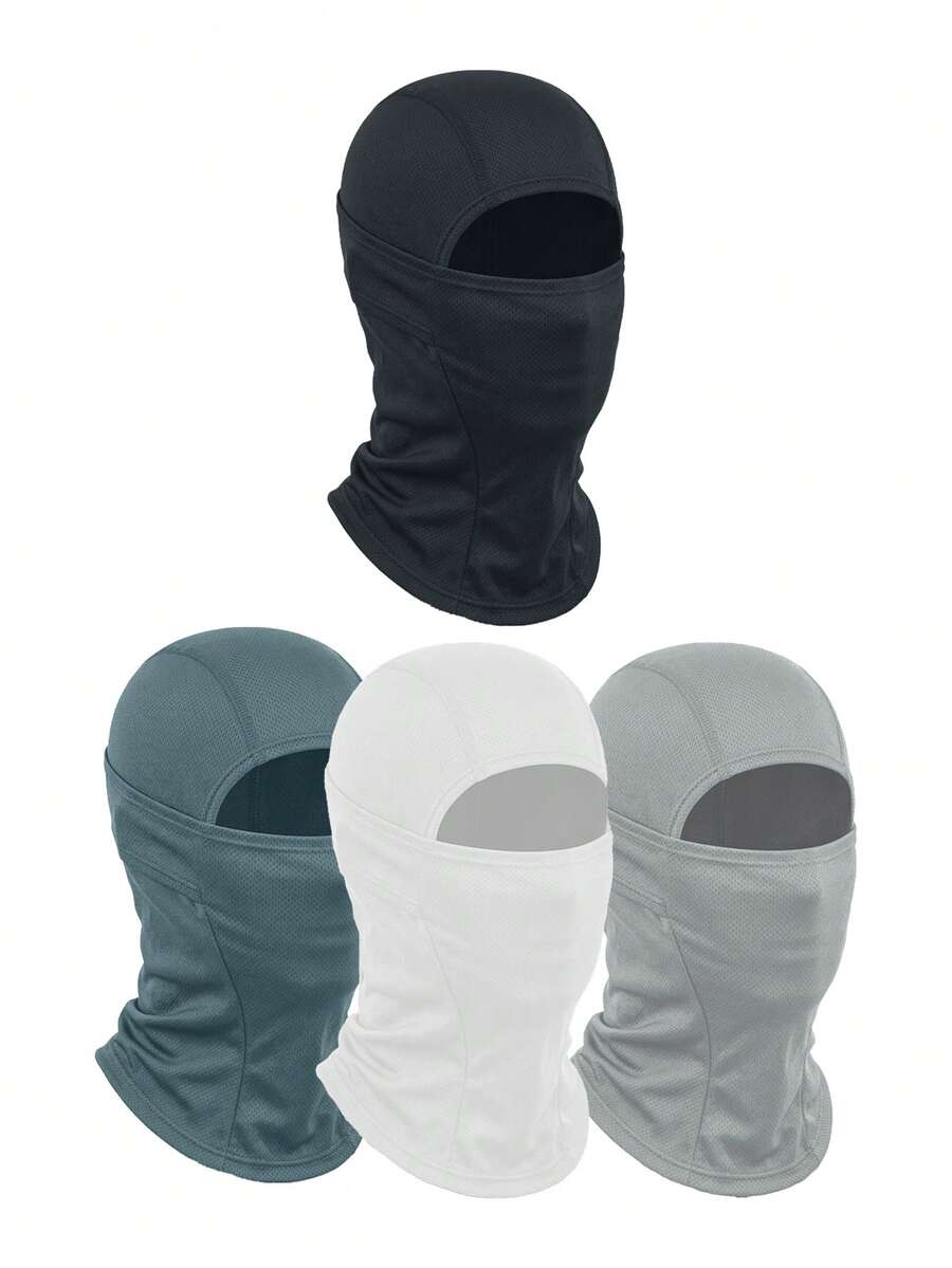 1pc Or 2pcs Solid Color Unisex Balaclava Head Mask, Suitable For Daily Use, Travel, Hiking, Climbing, Cycling - Multicolor - View 1